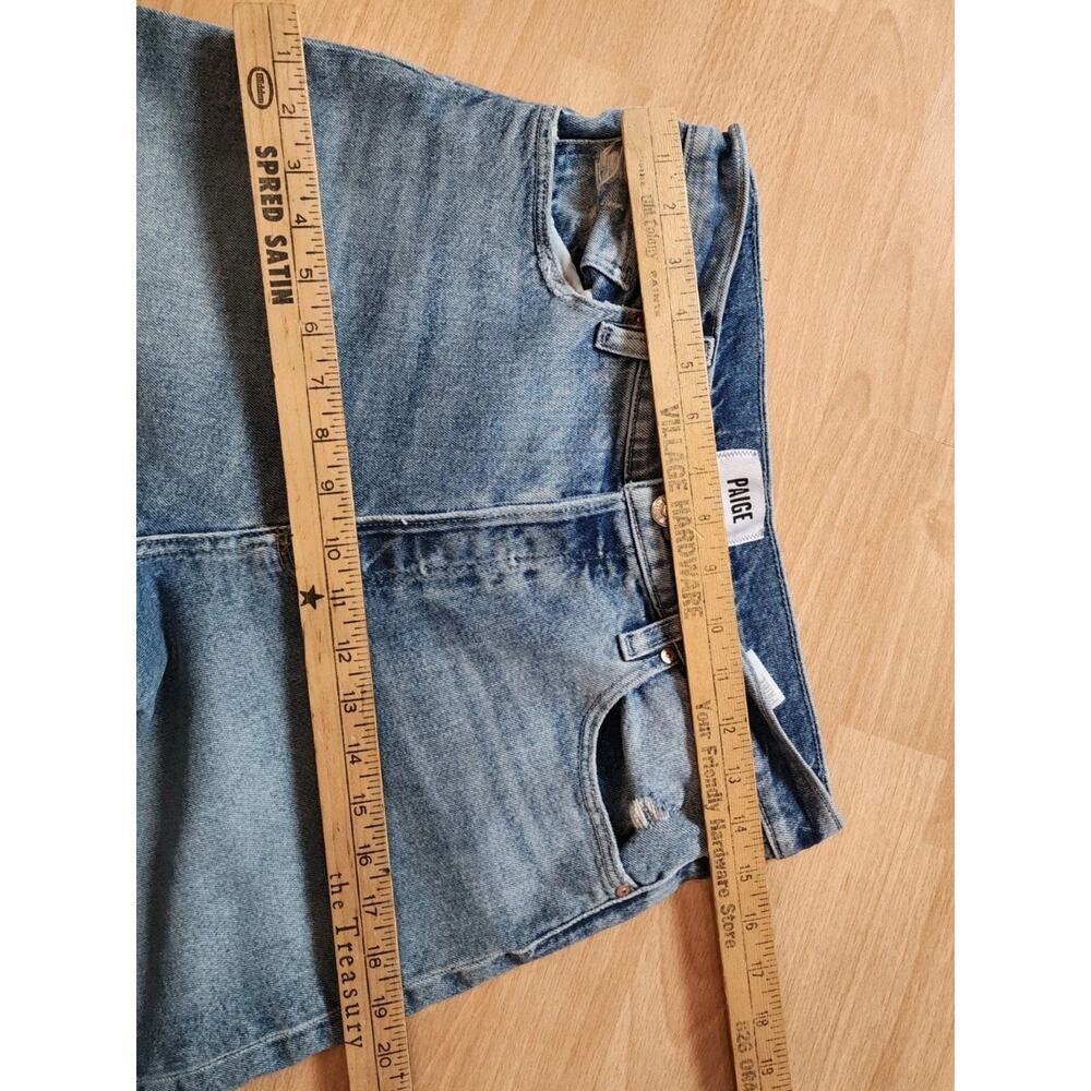 Paige Sawyer Wide Leg Jeans Vanda Distressed Button Fly Women's Size 29 Size 8 - Picture 12 of 16